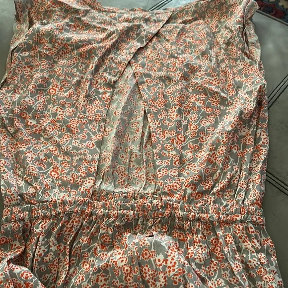 Rebecca Taylor Grey and Red Floral Open Back Dress❤️🤍❤️ - Picture 10 of 12